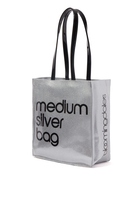 Medium Silver Tote Bag